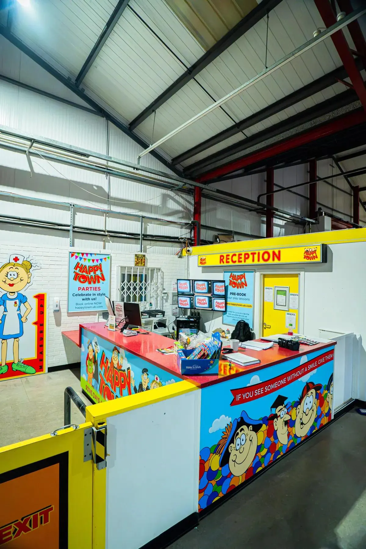 The Happy Town reception desk