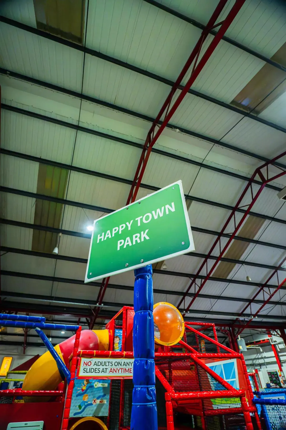 Happy Town Park toddler area with ball pit and slide