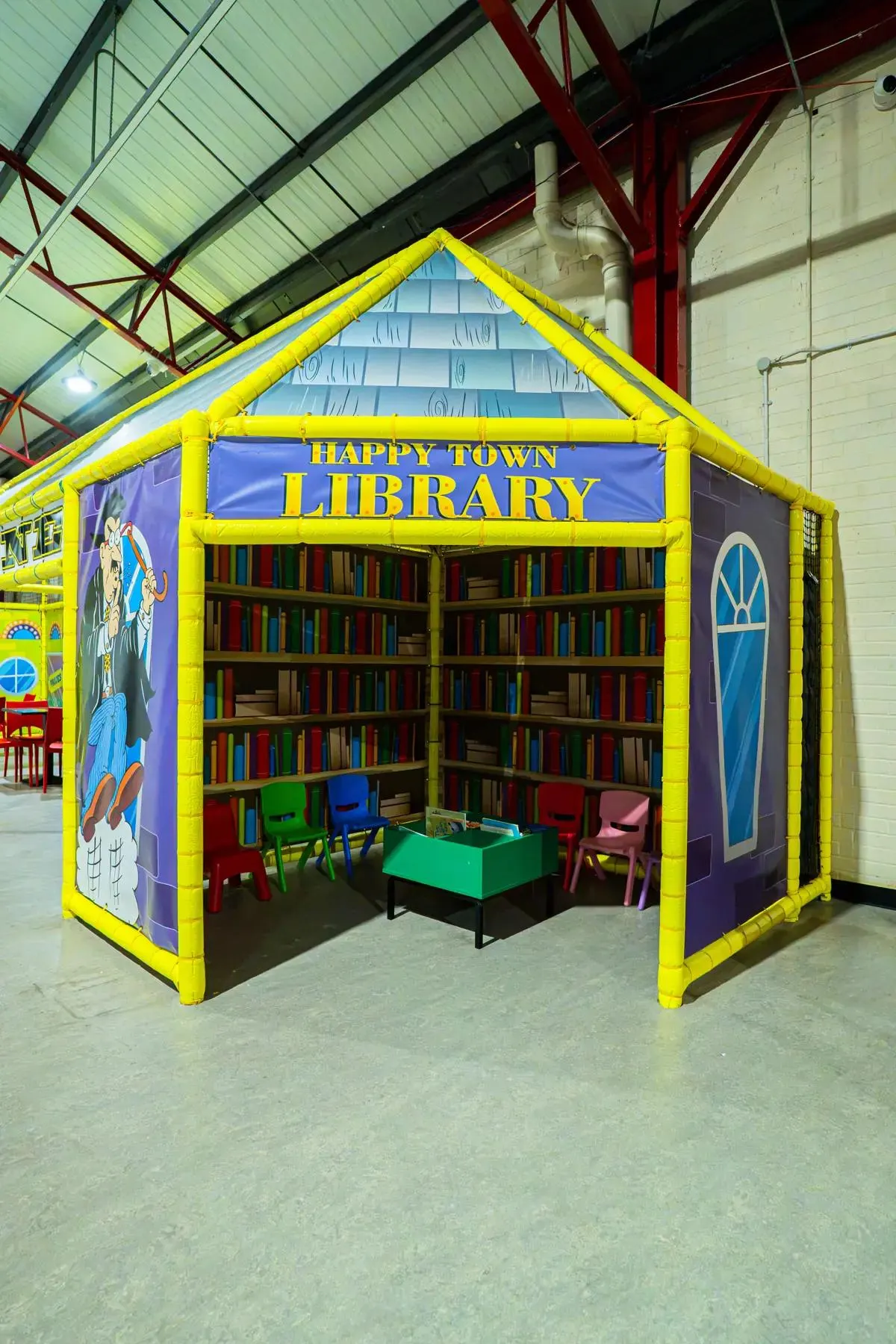 The Happy Town library building